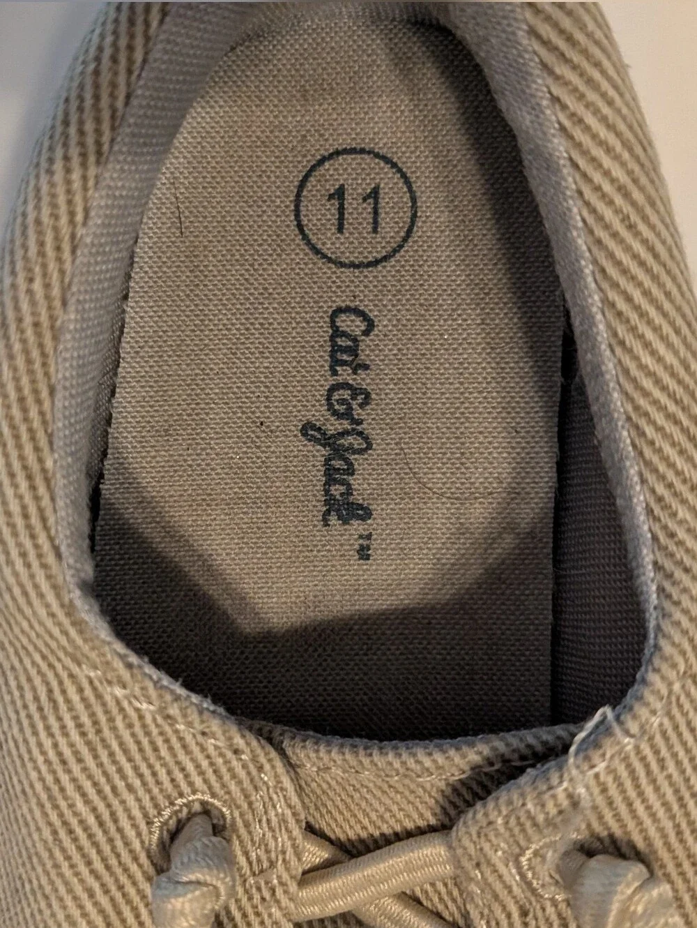 Cat & Jack Kids Canvas Slip-On Moccasins — Light Gray